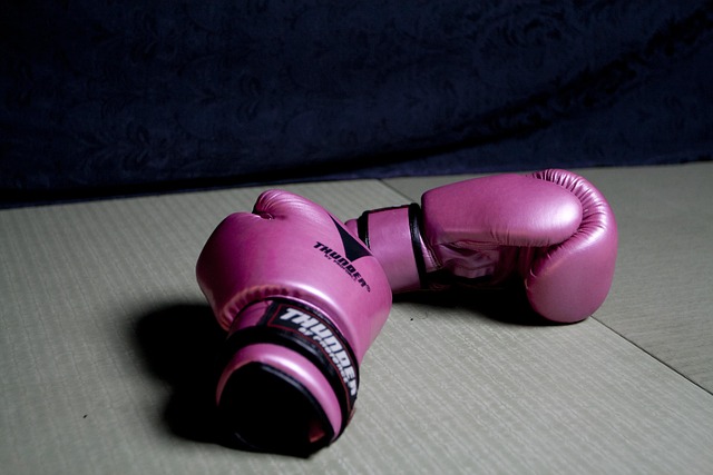 boxing gloves hand wraps and training accessories on gym bench Dublin